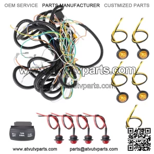ATV Universal Rocker Switch Turn Signal Kit For Polaris Ranger General RZR UTV