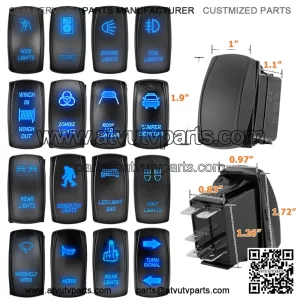 LED Light Rocker Switch Toggle Button 12V for CFMOTO ZFORCE 800 / ZFORCE 1000