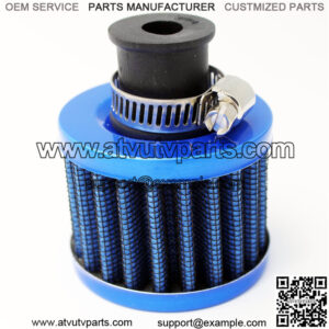 UNIVERSAL VALVE COVER AIR FILTER BREATHER WITH CLAMP 9MM BLUE // PART NUMBER AFB001