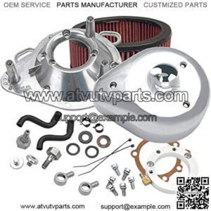 Cycle 170-0303B Teardrop Air Cleaner Kit - Chrome