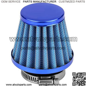 Air Filter Motorcycle??Delaman Air Filter Scooter Air Cleaner Cleaner for Motorcycle ATV Quad Dirt Pit Bicycle (Blue 38mm)