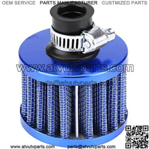 13mm Universal Car Clamp-On Cold Intake Air Filter, High Flow Auto Air Intake Filter Round Tapered for Scooter Atv Dirt Pit Bike Motorcycle Crankcase Vent Cover Breather(Blue),5% coupon applied at che