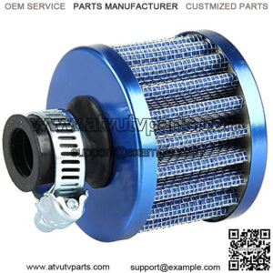Universal 12mm Mini Blue Cone Cold Air Intake Filter Turbo Vent Breather Car