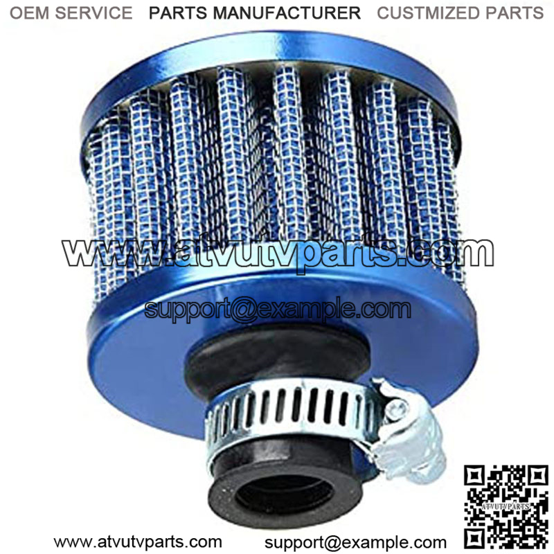 Universal 12mm Mini Blue Cone Cold Air Intake Filter Turbo Vent Breather Car - Image 3