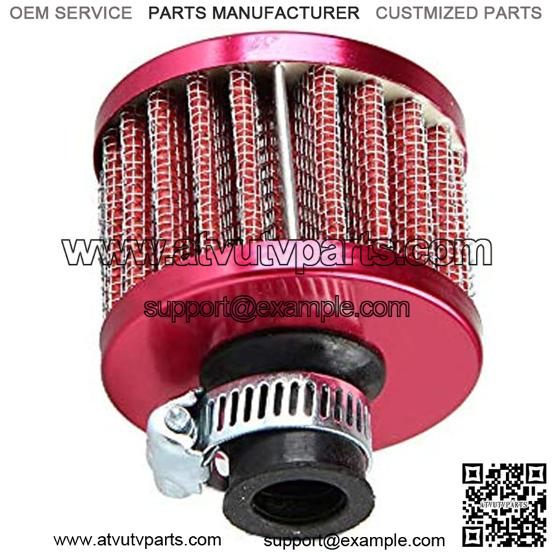 Universal 12mm Mini Red Cone Cold Air Intake Filter Turbo Vent Breather Car - Image 4