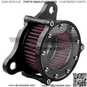 Air Cleaner Intake Filter System Kit For Harley Davidson Sportster XL883 XL883N XL883R XL883P XL1200 XL1200L XL1200X Iron 883 Forty Eight XL1200X 2004-2016 Billet Aluminum CNC Machined Washable
