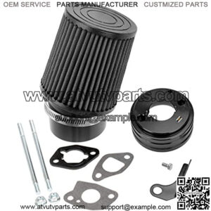 Black Air Filter Gasket Adapter Intake Kit for 6.5 HP Honda Clone GX160 GX200 Predator 212cc Engine Go Cart 196cc ct200 Doodle Bug Baja Warrior 200 Mini Bike Trailmaster mid XRX Go Kart
