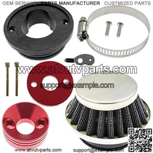42mm 43mm 44mm Air filter Adapter Velocity Stack for 33cc 43cc 47cc 49cc 50cc 52cc Minimoto 2-stroke Dirt Mini Pocket Bike Kids ATV Go Kart Big Foot Goped Blad Gas Powered Scooter X1 X2 X3 X6