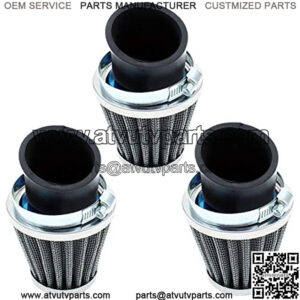 3PCS 1.65inch 41mm 42mm 43mm Air Filter Cleaner 45 Degree Angled Compatible for 125cc-150cc 200cc 250cc Motorcycle ATV Quad Scooter Go Kart Moped Dirt Pocket Mini Super Bike GY6 PZ24 PZ30 CG