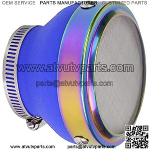 Motorcycle POD air filter dust mini ATV kart 45 48 50MM Quad Go Kart racing suitable for HONDA YAMAHA SSR TTR cross-country bike (Blue + Color)