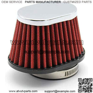 High Flow Air Filter 60mm for Motor Car Minibike Cold Air Intake Cone Filter-Red