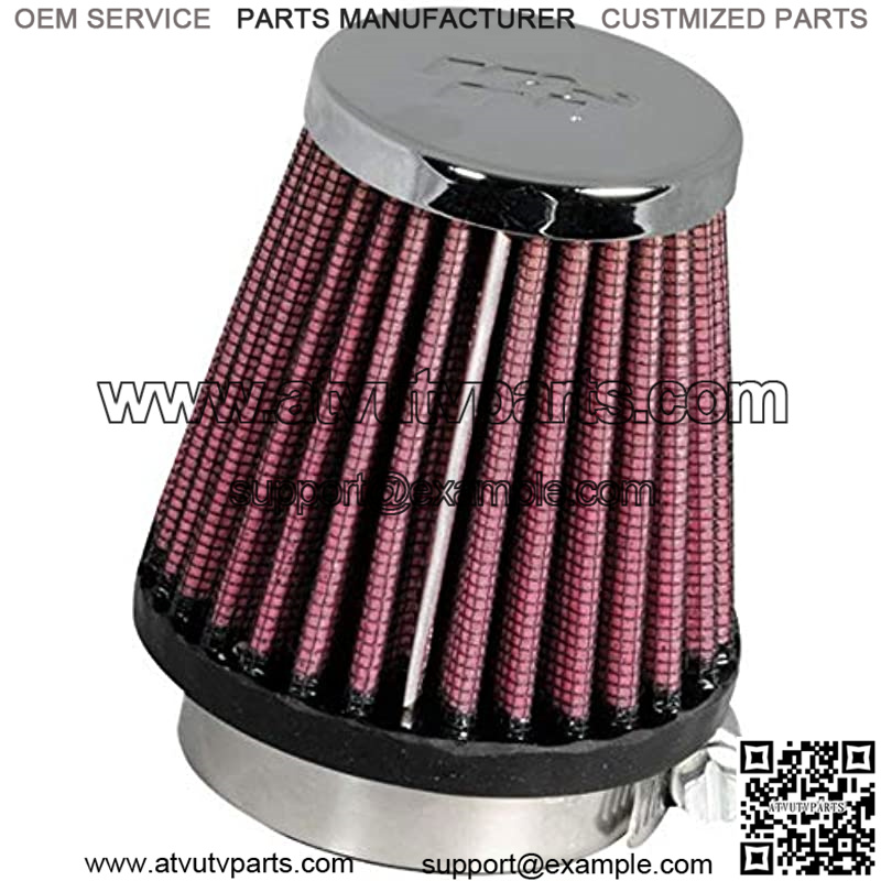 Universal Clamp-On Air Filter: High Performance, Premium, Replacement Engine Filter: Flange Diameter: 1.9375 In, Filter Height: 3 In, Flange Length: 0.625 In, Shape: Round Tapered, RC-1060