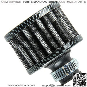 12mm Mini Carbon Fiber Universal Car Motor Cone Cold Clean Air Intake Filter Turbo Vent Vehicle