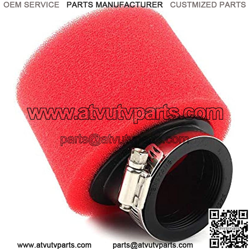 Three T Motorcycle 50MM 1.96'' Air Filter Sponge Foam Cleaner Angled Pipe Fit for 150cc-250cc Motorcycles ATV Dirt Bike Motorcycle Off-road Bike Go-Kart Mini Super Bike, Red - Image 2