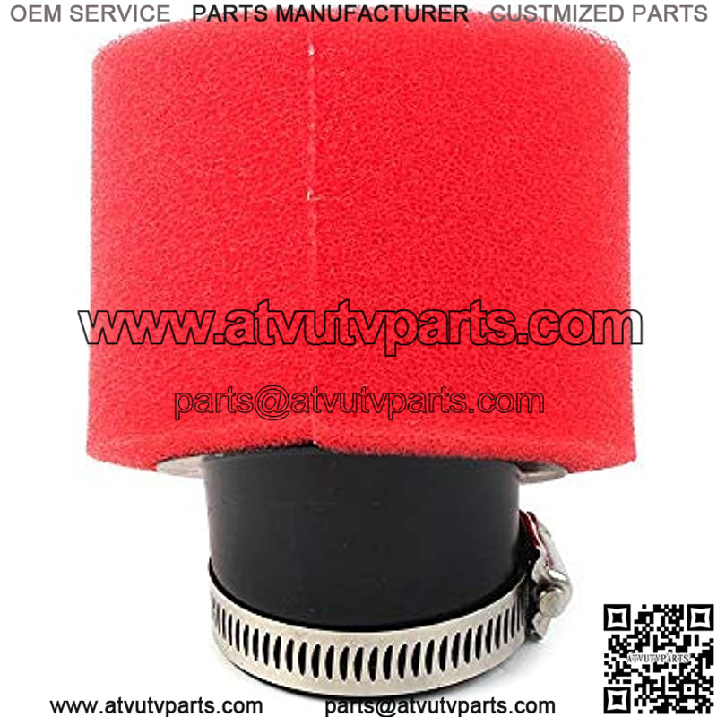 Three T Motorcycle 50MM 1.96'' Air Filter Sponge Foam Cleaner Angled Pipe Fit for 150cc-250cc Motorcycles ATV Dirt Bike Motorcycle Off-road Bike Go-Kart Mini Super Bike, Red - Image 4
