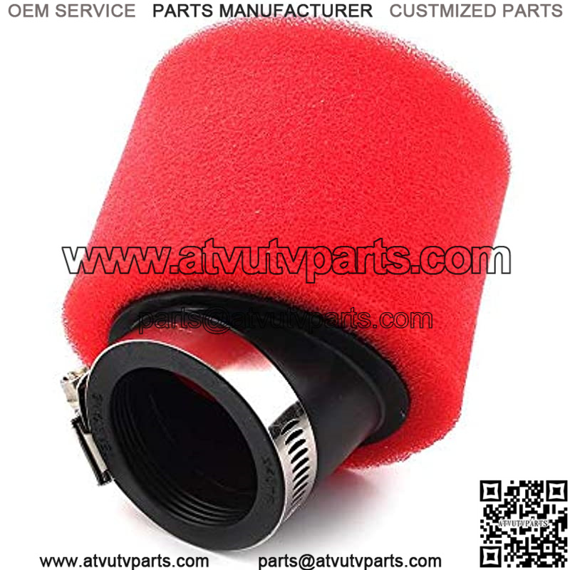 Three T Motorcycle 50MM 1.96'' Air Filter Sponge Foam Cleaner Angled Pipe Fit for 150cc-250cc Motorcycles ATV Dirt Bike Motorcycle Off-road Bike Go-Kart Mini Super Bike, Red - Image 5