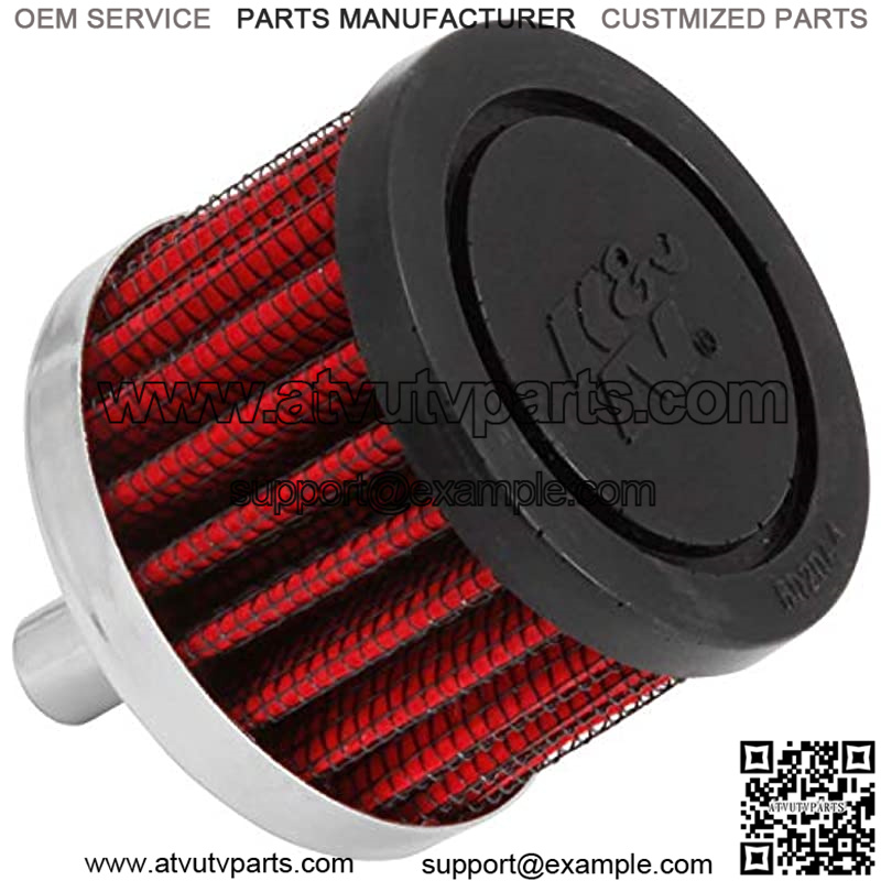 Vent Air Filter/ Breather: High Performance, Premium, Washable, Replacement Engine Filter: Filter Height: 1.5 In, Flange Length: 0.875 In, Shape: Breather, 62-1000 , Black