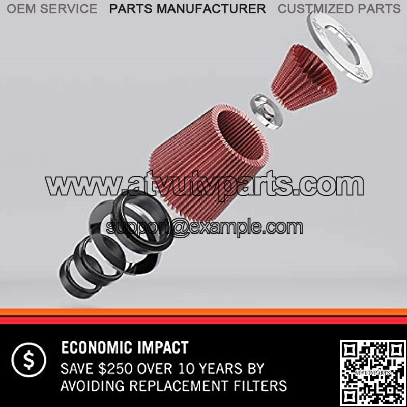 Vent Air Filter/ Breather: High Performance, Premium, Washable, Replacement Engine Filter: Filter Height: 1.5 In, Flange Length: 0.875 In, Shape: Breather, 62-1000 , Black - Image 4