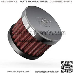 Vent Air Filter/ Breather: High Performance, Premium, Washable, Replacement Engine Filter: Flange Diameter: 0.625 In, Filter Height: 1.5 In, Flange Length: 0.4375 In, Shape: Breather, 62-1340 , Black