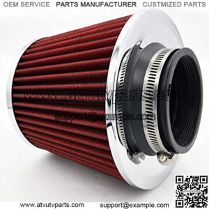Universal Clamp-On Engine Air Filter, High Washable Replacement Filter, Compatible With RG-1001RD,SPE-8132 (Flange Diameter:4 In,Height:5.5 In,Flange Length:1.125 In,Round Tapered)