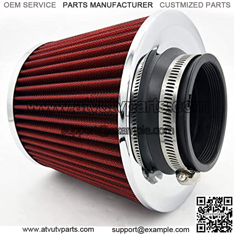 Universal Clamp-On Engine Air Filter, High Washable Replacement Filter, Compatible With RG-1001RD,SPE-8132 (Flange Diameter:4 In,Height:5.5 In,Flange Length:1.125 In,Round Tapered)