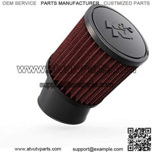 Universal Clamp-On Air Filter: High Performance, Premium, Washable, Replacement Engine Filter: Flange Diameter: 2.4375 In, Filter Height: 4 In, Flange Length: 2 In, Shape: Round, RU-1750,Black