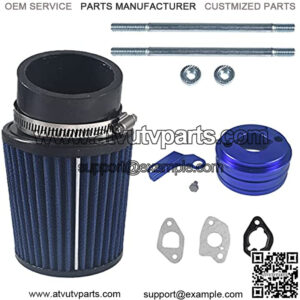 62mm Inlet Air Filter Cleaner Adapter Kit for Predator 212cc 6.5 HP GX160 GX200 Mini Bike Go Kart Cart Parts Blue