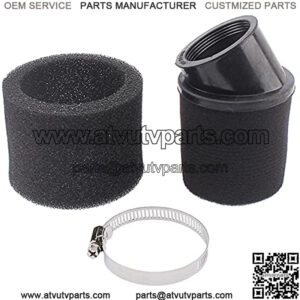 Universal 48mm 49mm 50mm Angled Double Foam Pod Air Filter Cleaner 50cc 70cc 90cc 110cc 125cc Motorcycle ATV Quad Scooter Go Kart Moped Pit Dirt Racing Super Pocket Mini Bike Yamaha