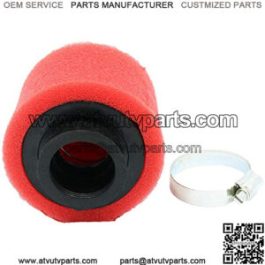 Universal 42mm 1.65inch Red Double Foam Pod Air Filter Compatible forPit Dirt Bike 125cc 150cc 200cc 250cc GY6 Motorcycle ATV Scooter Quad Go Kart Moped Yamaha 41mm 43mm KH400