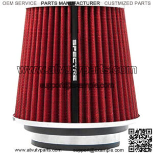 Spectre Universal Clamp-On Air Filter: High Performance, Washable Filter: Round Tapered; 3 in/3.5 in/4 in Flange ID; 6.719 in (171 mm) Height; 6 in (152 mm) Base; 4.75 in (121 mm) Top, SPE-8132