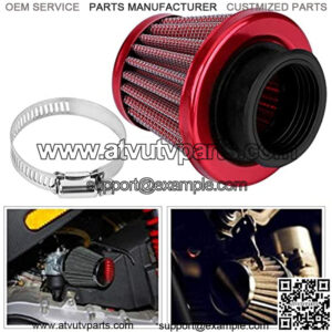 38mm Air Filter Intake Induction Kit for Most Dirt Pit Bike Mini Motocross Motoycle Engine (Red)
