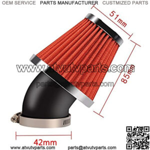 High Replacement Air Filter 42mm High Flow Air Filter Motorcycle Air Filter for Honda Yamaha Kawasaki Suzuki ATV Dirt Bike GY6