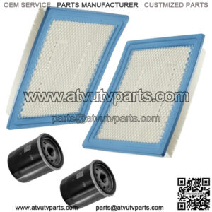 2x Air Filter and Oil Filter Pack for Polaris RZR S 570 EPS 2017 / 7081706