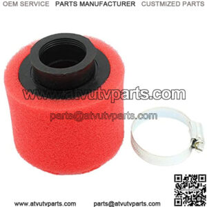 Universal 35mm Red Double Foam Pod Performance Air Filter Cleaner for 50cc 70cc 90cc 110cc 125cc Motorcycle ATV Quad Scooter Go Kart Moped Pit Dirt Racing Super Pocket Bike Yamaha Suzuki