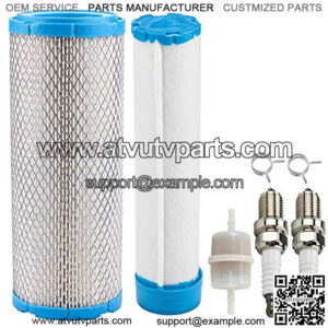25 083 04-S 11013-7044 Air Filter with Pre Clenaer Fuel Filter Spark Plug for Kawasaki FX651V FX691V FX730V FX751V FX801V FX850V FX1000V 4 Cycle Enine