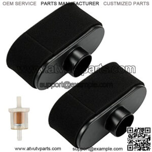 (Pack of 2) 11013-7047 Air Filter with Pre-cleaner Fuel Filter for Kawasaki FR651V FR691V FR730V FS481V FS541V FS600V FS651V FS691V FS730V 4 Cycle Engine