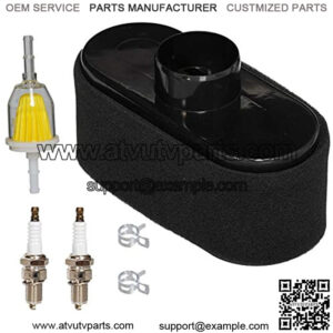 Air Filter Pre Filter Cleaner Fuel Filter Spark Plug Kit Compatible with John Deere X300 X304 X300R X320 X360 X500 X530 Z445 Z465 Z645 Z655 Z540M 4-Cycle Engine Replace MIU12555,5% coupon applied at c