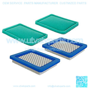 2 Pack Air Filter + Pre Filter, Compatible with 491588s 491588 399959, Replace Lawn Mower Flat OEM Air Cleaner Cartridge
