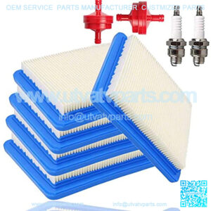 491588S Air Filter(5pcs)+Spark Plug(2pcs)+ Fuel Filter(2pcs) for 491588 493537 493537S, Toro 20332, Craftsman 33644, Pro Performance for Push Lawn Mower