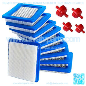 10 Pack 491588S Air Filter + 394358 Fuel Filter Compatible with 491588 4915885, Toro 20332, Craftsman 33644, Pro Performance for Push Lawn Mower