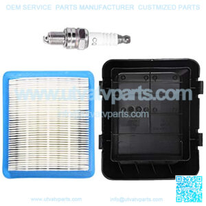 17211-ZL8-023 Air Filter With 17231-Z0L-050 Cleaner Cover Replacement for Honda GCV135 GCV160 GCV190 Engine HRB216 HRB217 HRR216 HRS216 HRT216 HRX217 Motor Pressure Washer Push Lawn Mower + Spark Plug