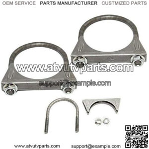 1 3/4" O.D.Universal Muffler Tips Exhaust Hanger U Bolt Mild Steel Clamp 2pcs