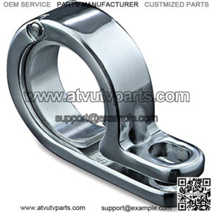 4018 Motorcycle Lighting Hardware Component: P-Clamp with 5/16" Mounting Hole, Universal Fit for 7/8" or 1" Diameter Engine Guards/Tubing, Chrome, Pack of 1