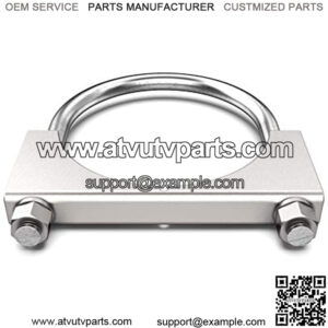 Heavy Duty Saddle Style U-Bolt Muffler Clamps with Anti-Rust Coat and Multiple Uses (2 1/4")