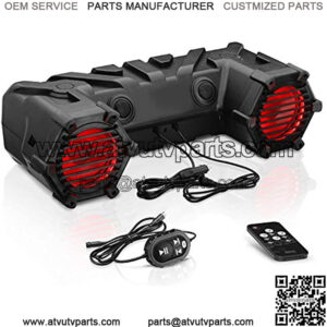 ATV30BRGB ATV UTV Weatherproof Sound System - 6.5 Inch Speakers, 1 Inch Tweeters, Built-in Amplifier, Bluetooth, Multi-Color Illumination, Easy Installation for 12 Volt Vehicles