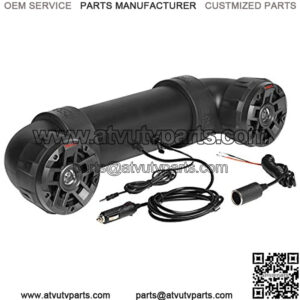 UTV4B ATV UTV Weatherproof Sound System - 4 Inch Speakers, 1 Inch Tweeters, Built-in Amplifier, Built-in Bluetooth, Easy Installation for 12 Volt Vehicles