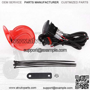 RZR Horn Kit, Loud Universal UTV Horn Kit Easy Installation with Rocker Switch Red 12V Compatible with Polaris RZR Ranger, PRO XP, Can Am, Up to 2021+