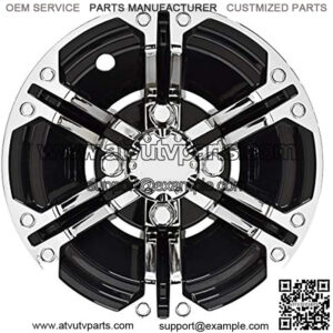 Wheel Cover, Set of 4, 10" Daytona Chrome with Black