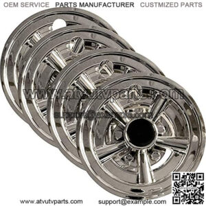 Set (4) 8. Chrome Wheel Covers for EZGO, Club Car and Yamaha Golf Carts