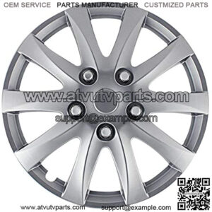 WH526-15S-BX Silver Universal Camry Style Wheel Covers Hubcaps 15 inch Replacement Cover (Set of 4) for Stock Rims Fits Cars from Nissan, Honda, Toyota, Ford, Chevy, Mazda and Others